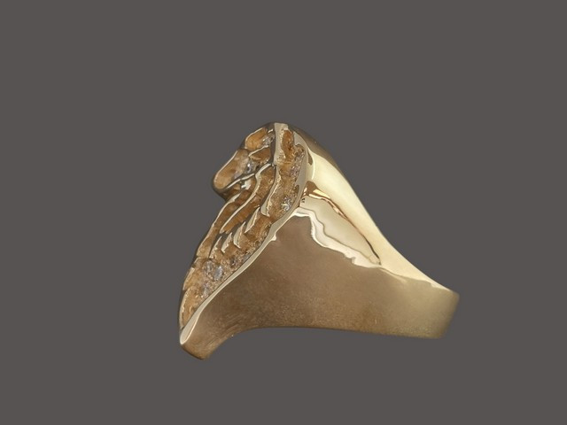 Borzoi Ring Cutout Head Solid Pendant