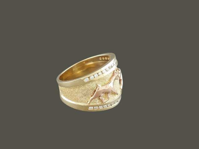 Ring Band Flat With Doberman