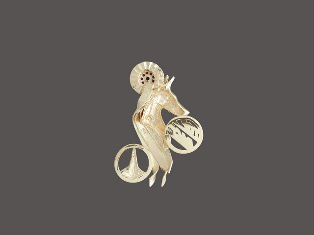 Rosette Doberman Pendant
