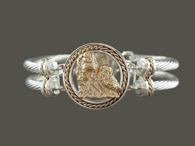 Bracelet Circle With Double Twisted Cable with Biewer Terrier