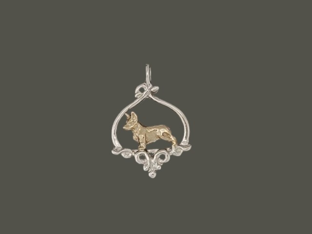 Frame Circle Thick With Rhodesian Ridgeback Pendant