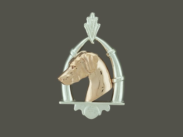 Frame Tusk With Rhodesian Ridgeback  Pendant