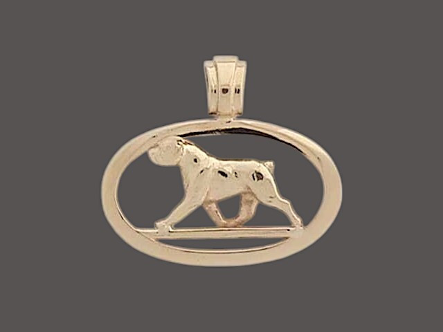 Frame Oval With Rottweiler Pendant