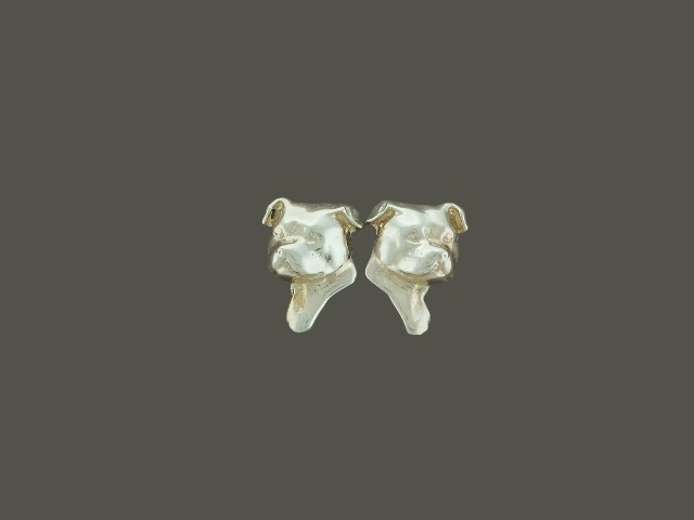 Staffordshire Terrier Earrings Med Pendant