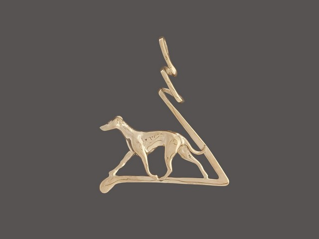 Frame Spring With Whippet Pendant