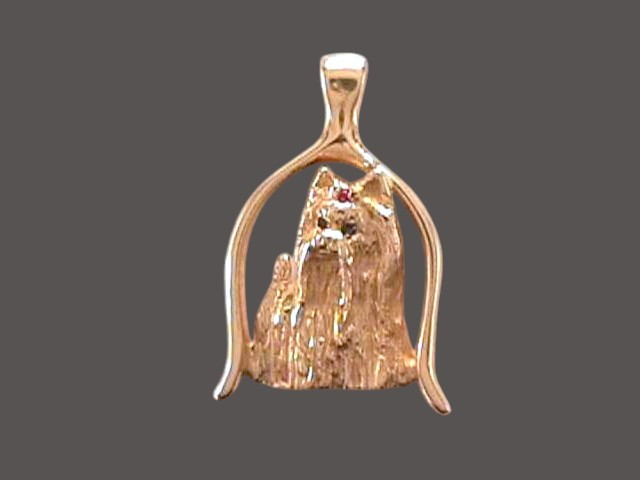 Frame Wishbone With Yorkie Pendant