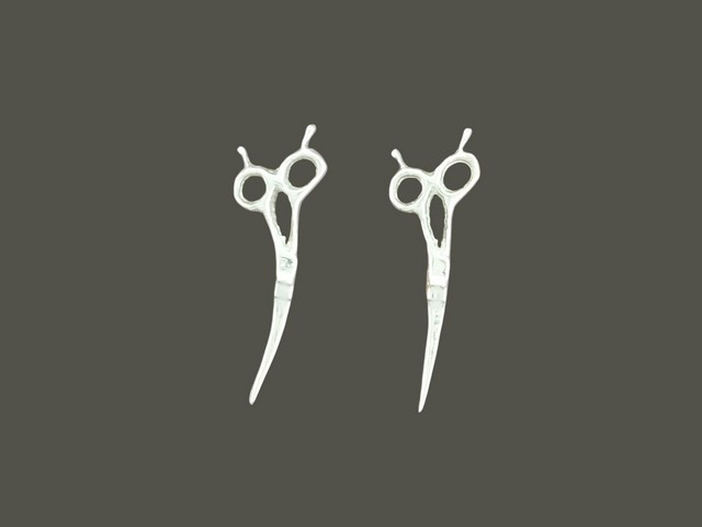 Scissor Curve Earrings  Pendant