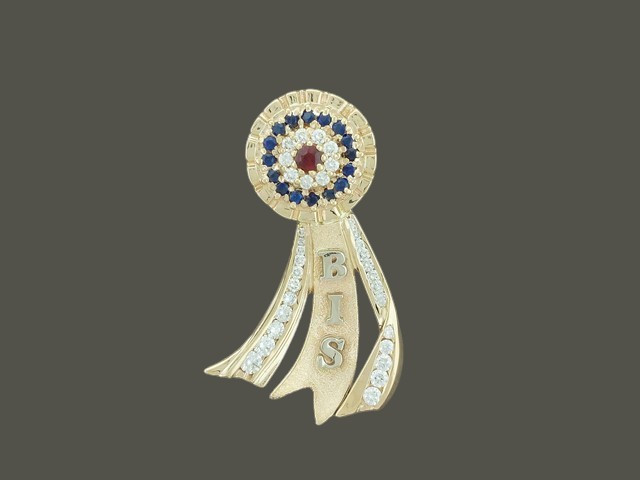 Rosette With Diamond Strand  Pendant