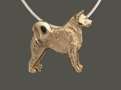 Akita Full Body Stacked R Pendant