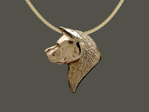 Akita Head Lrg L Pendant