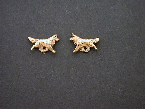 Belgian Tervuren Earrings F.B Gaiting Tiny L And R