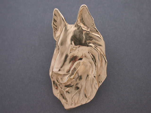 Belgian Tervuren Head Front View Pendant