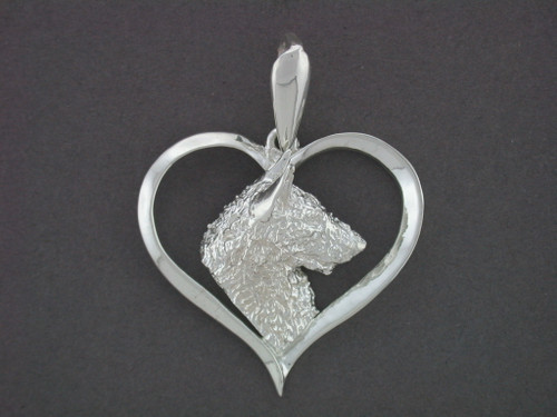 Frame Heart With Belgian Laekenois Pendant