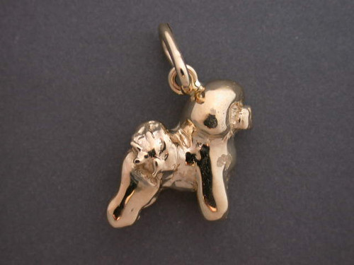 Bichon Frise Full Body Domed Sm Pendant