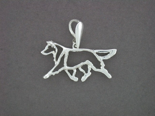 Border Collie Full Body Cutout Pendant