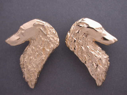 Borzoi Head Med L & R Pendant