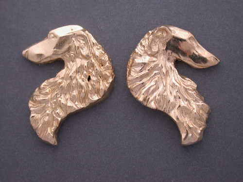 Borzoi Head Sm L & R Earrings