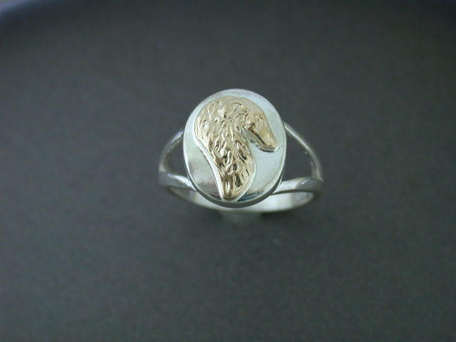 Ring Oval Y Signet W Borzoi Head