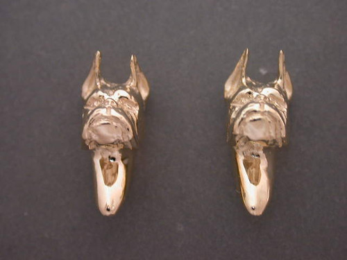 Boxer Earrings Head  Front View X-Sm
