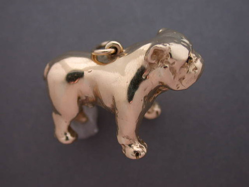 Bulldog Full Body Stacked 3D Pendant