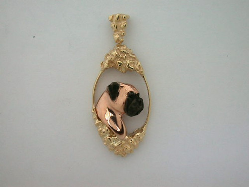 Frame Nugget W Bullmastiff Pendant