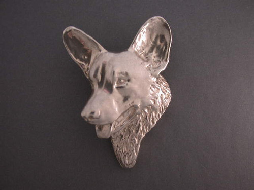 Cardigan Welsh Corgi Head Lrg L Pendant