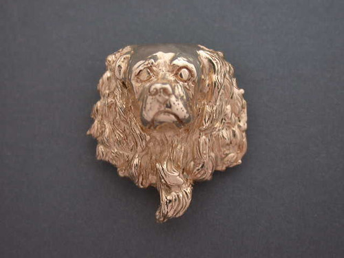 Cavalier King Charles Head Domed Front View Pendant