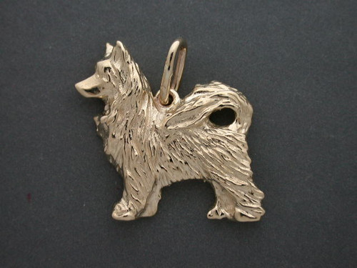 Chinese Crested Full Body Stacked Powder Puff L Pendant