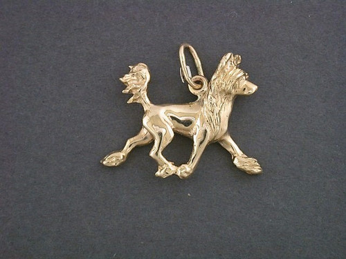 Chinese Crested Full BodyGaiting 3-D Sm Pendant