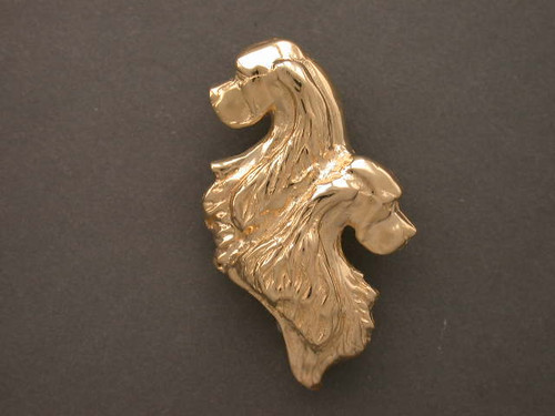 Cocker Spaniel Head Dbl L & R Pendant