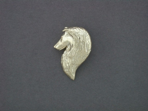Collie Head Rought Thick Med L Pendant
