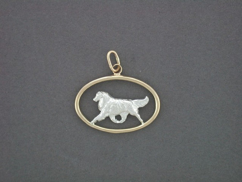 Frame Oval Wire Sm With Collie Pendant