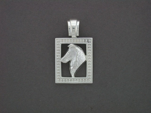 Frame Rectangular With Collie Pendant