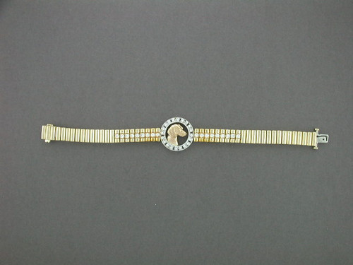 Bracelet Rol Link Diamonds With Dachshund