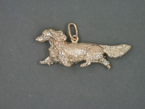 Dachshund Full Body Wavy 3D Med L Pendant