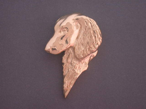 Dachshund Head Long Hair L Pendant