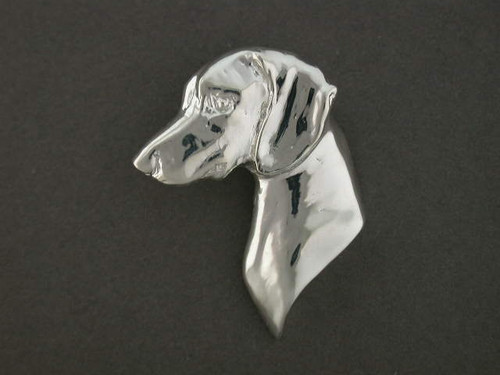 Dachshund Head Smooth Med L Pendant