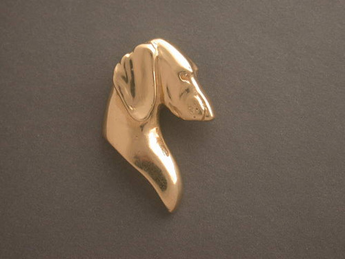 Dachshund Head Smooth Med R Pendant