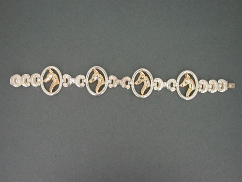 Bracelet Antique W Bonelinke And Doberman