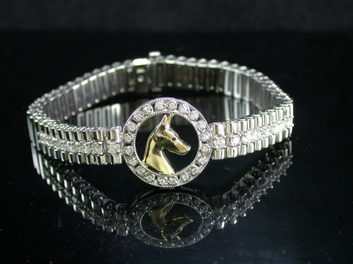 Bracelet Rol Link Diamondmond With Doberman