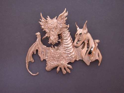 Breed Doberman Head W Dragon Custom Pendant
