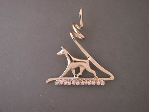 Frame Spring W Doberman Pendant