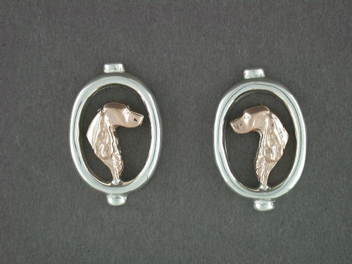 Earring Oval With English Springer