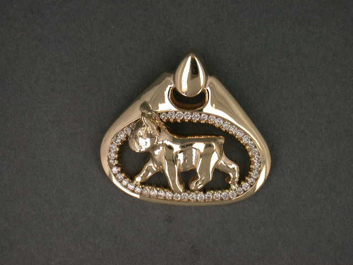 French Bulldog pendant with diamonds