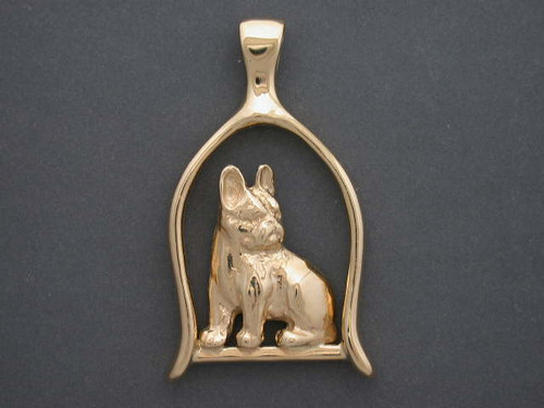 Frame Wishbone W French Bulldog 267 Pendant