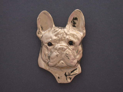 14k yellow gold french bulldog pendant