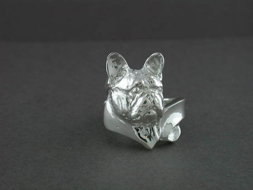 French Bulldog Ring Swirl Head