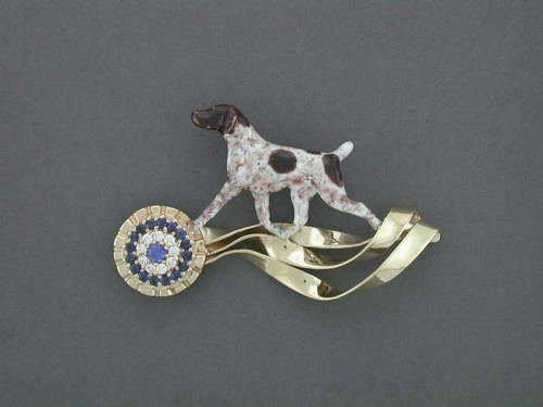 Rosette Floor With German Shorthair Pointer Pendant