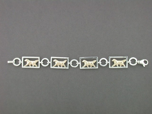 Bracelet Square Circle Slim With Golden Retriver