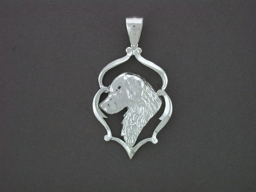 Frame Cali With Golden Retriever Pendant